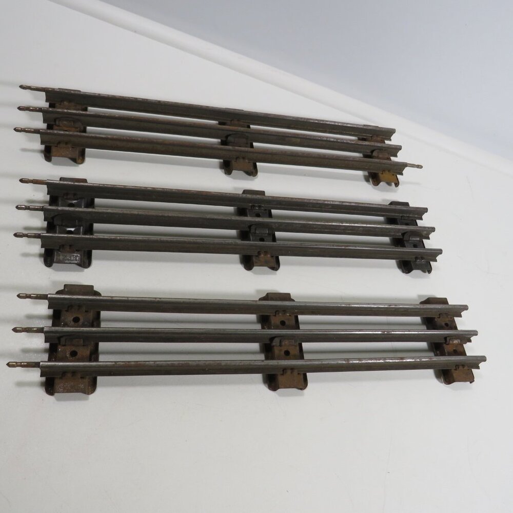 Pre-WWII 1930s Lionel Train Track #1 (3) pieces METAL railroad